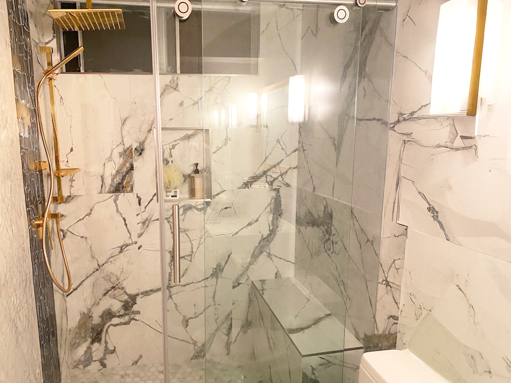 Spa-inspired bathroom upgrade featuring LED mirrors | alfaremodel